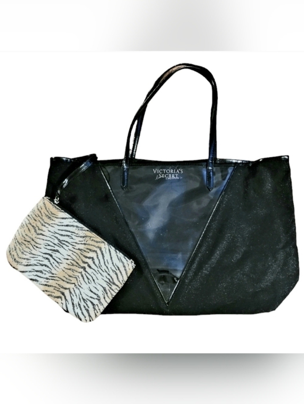 Victoria's Secret Tote With Attached Cosmetic Bag